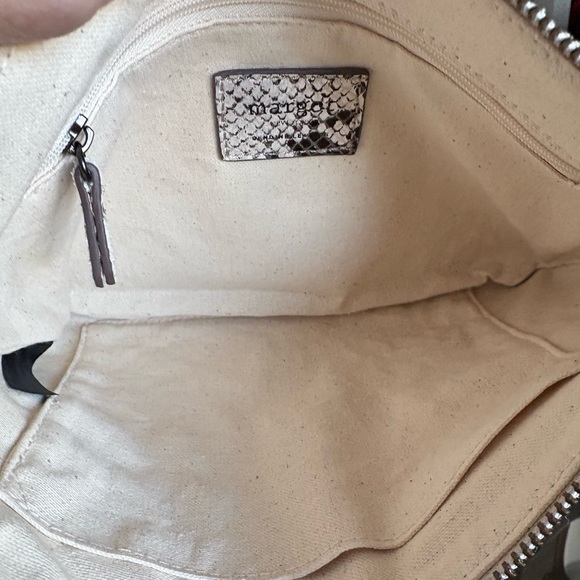 🤎🤍MARGOT NEW YORK LEATHER SNAKESKIN PRINT CROSSBODY BAG! SALE 🤎🤍 SALE - Picture 8 of 9